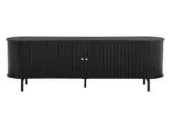 Mueble TV con 2 puertas correderas de MDF - Negro - SEVATO