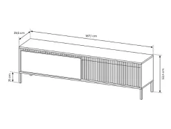 Mueble TV con 2 puertas en MDF - Color: Beige - NURSEMA