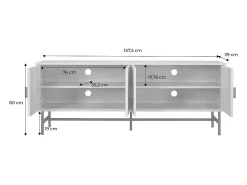 Mueble tv con efecto madera, 160cm madera oscura