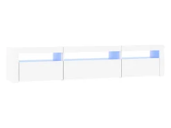 Mueble TV con luces LED blanco 195x35x40 cm YOE40047
