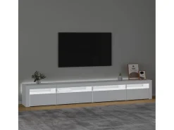 Mueble TV con luces LED blanco 270x35x40 cm YOE36177