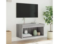 Mueble TV con luces LED gris Sonoma 60x30x30 cm YOE56712
