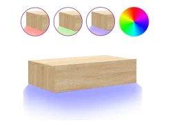 Mueble TV con luces LED roble Sonoma 60x35x15,5 cm YOE69497