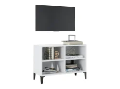 Mueble TV con patas de metal blanco 69,5x30x50 cm YOE35579