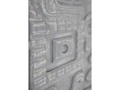 Mueble TV de 2 puertas y 2 cajones gris de madera de mango