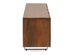 Mueble TV de 2 puertas y 2 cajones en madera maciza de mango