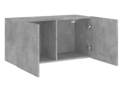 Mueble TV de pared gris hormigón 80x30x41 cm ES83914
