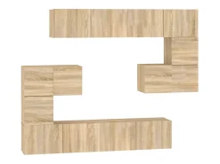 Mueble TV de pared madera contrachapada color roble sonoma ES93884