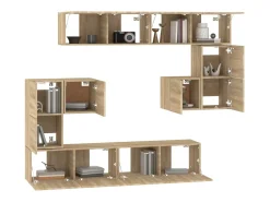 Mueble TV de pared madera contrachapada color roble sonoma ES93884