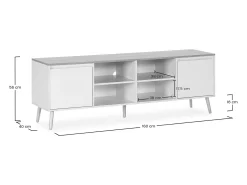 Mueble Tv Desi 2 puertas color Blanco