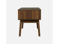 Mueble tv escandinavo efecto madera, 115cm madera oscura
