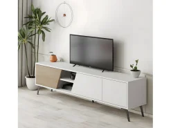 Mueble Tv Fiona 180 cm Blanco - Roble