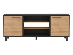 Mueble TV Kaia con Almacenamiento Multimedia , 57.98 cm X 148.92 cm X 38.98 cm , Negro