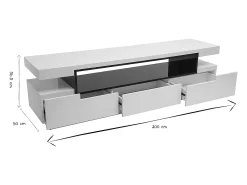 Mueble TV lacado blanco LIVO