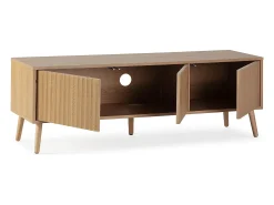 Mueble tv Lluvia 3 puertas color roble, 130 cm largo