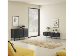 Mueble TV Lluvia 3 puertas color Negro