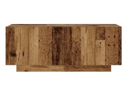 Mueble TV luces LED madera ingeniería envejecida 200x35x40 cm