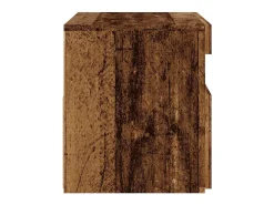 Mueble TV luces LED madera ingeniería envejecida 60x35x40 cm