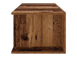 Mueble TV luces LED madera ingeniería envejecida 135x39x30 cm