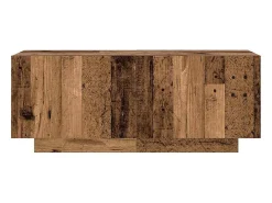 Mueble TV luces LED madera ingeniería envejecida 300x35x40 cm
