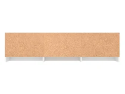 Mueble TV madera contrachapada blanco brillante 140x40x35,5cm