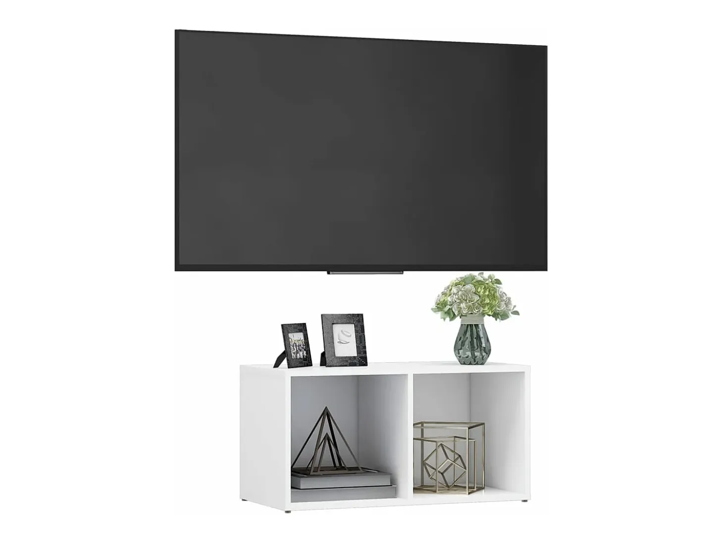 Mueble TV madera contrachapada blanco 72x35x36,5 cm YOE60467