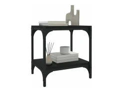 Mueble TV madera contrachapada y acero negro 40x33x41 cm YOE52861
