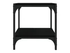 Mueble TV madera contrachapada y acero negro 40x33x41 cm YOE52861