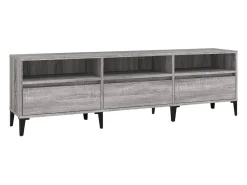 Mueble TV madera contrachapada gris Sonoma 150x30x44,5 cm YOE41776