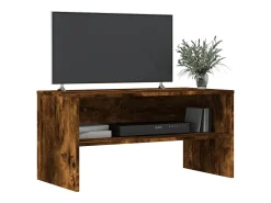 Mueble TV madera de ingeniería roble ahumado 80x40x40 cm YOE44796
