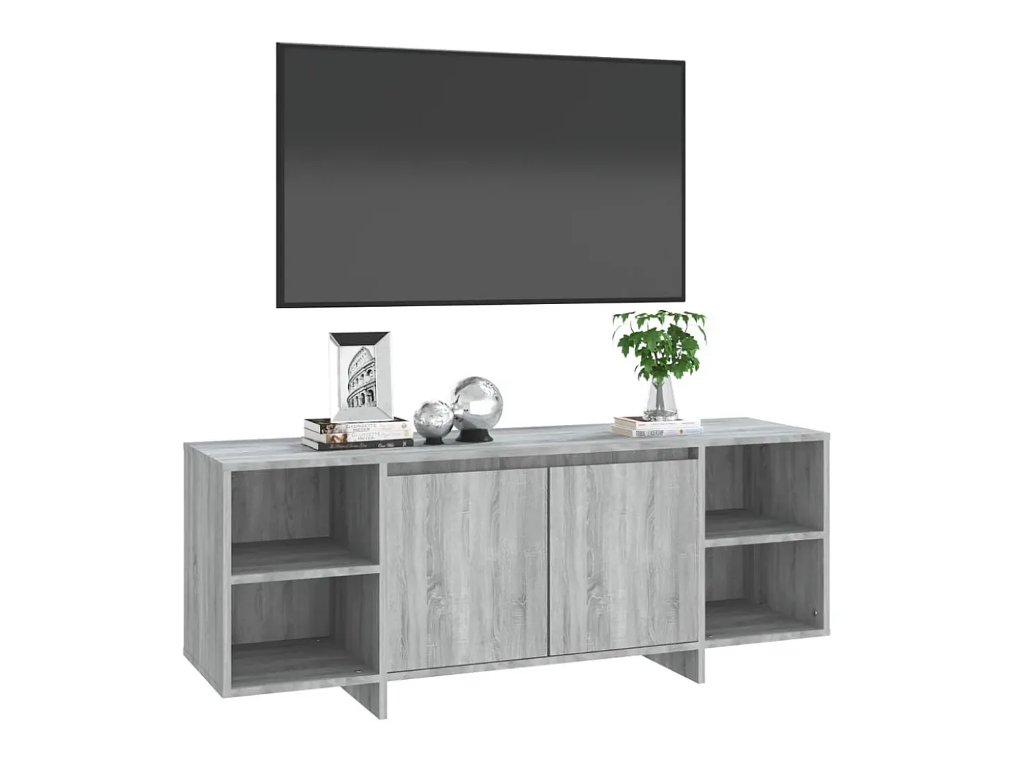 Mueble TV madera de ingeniería gris Sonoma 130x35x50 cm YOE51212