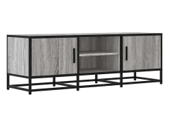 Mueble TV madera ingeniería y metal gris Sonoma 120x35x41 cm