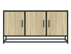 Mueble TV madera ingeniería y metal roble Sonoma 100x35x50 cm