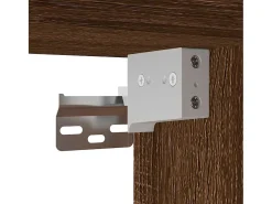 Mueble TV madera ingeniería y metal marrón roble 80x31x39,5 cm