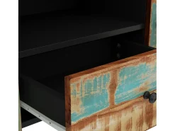 Mueble TV madera reciclada y madera contrachapada 105x33,5x46cm