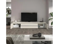 Mueble TV MAGIC con 2 puertas y 2 cajones color cachemira 240x40x40 cm