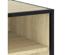 Mueble TV metal y madera ingeniería roble Sonoma 61x40x46 cm