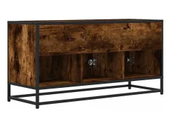 Mueble TV metal y madera ingeniería roble humo 100x35x50 cm