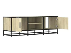 Mueble TV metal y madera ingeniería roble Sonoma 120x35x41 cm