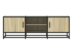 Mueble TV metal y madera ingeniería roble Sonoma 120x35x41 cm