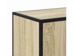 Mueble TV metal y madera ingeniería roble Sonoma 120x35x41 cm