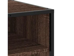 Mueble TV metal y madera ingeniería marrón roble 61x40x46 cm