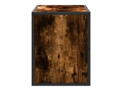 Mueble TV metal y madera contrachapada roble humo 80x31x39,5 cm