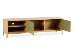 Mueble Tv Nassau 2 puertas efecto Roble/Verde