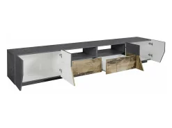 Mueble TV salón cocina 260x43cm diseño moderno More Report