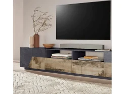 Mueble TV salón cocina 260x43cm diseño moderno More Report