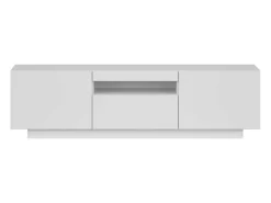 Mueble TV Sami para Salón 1 Cajón, 2 Puertas, Hueco Blanco 150x42x37cm