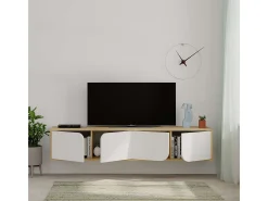 Mueble Tv Spark 180 cm Roble - Blanco