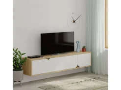 Mueble Tv Spark 180 cm Roble - Blanco