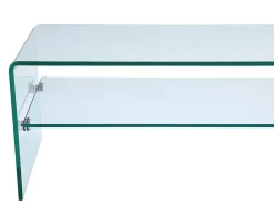 Mueble TV STILEOS - 1 hueco - Cristal templado curvo 12 mm